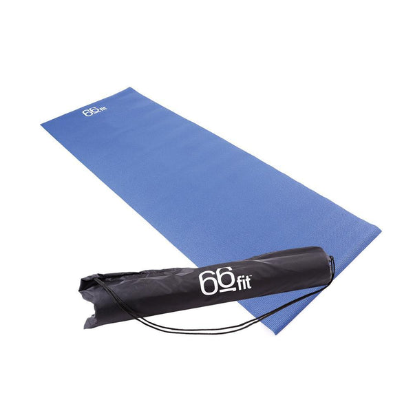 66fit Yoga Mat Blue - With Carry Bag