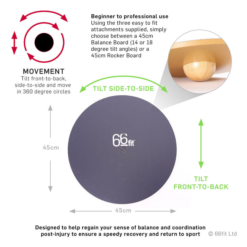 66fit Balance/Rocker Board Set - 45cm