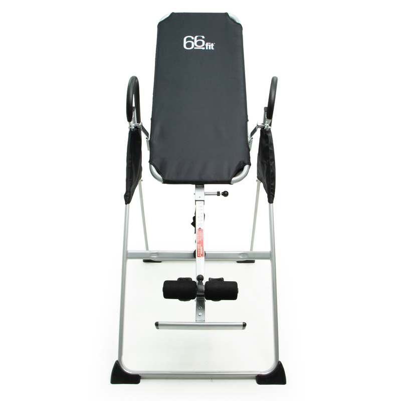 Inversion table with '66fit' branding on a white background