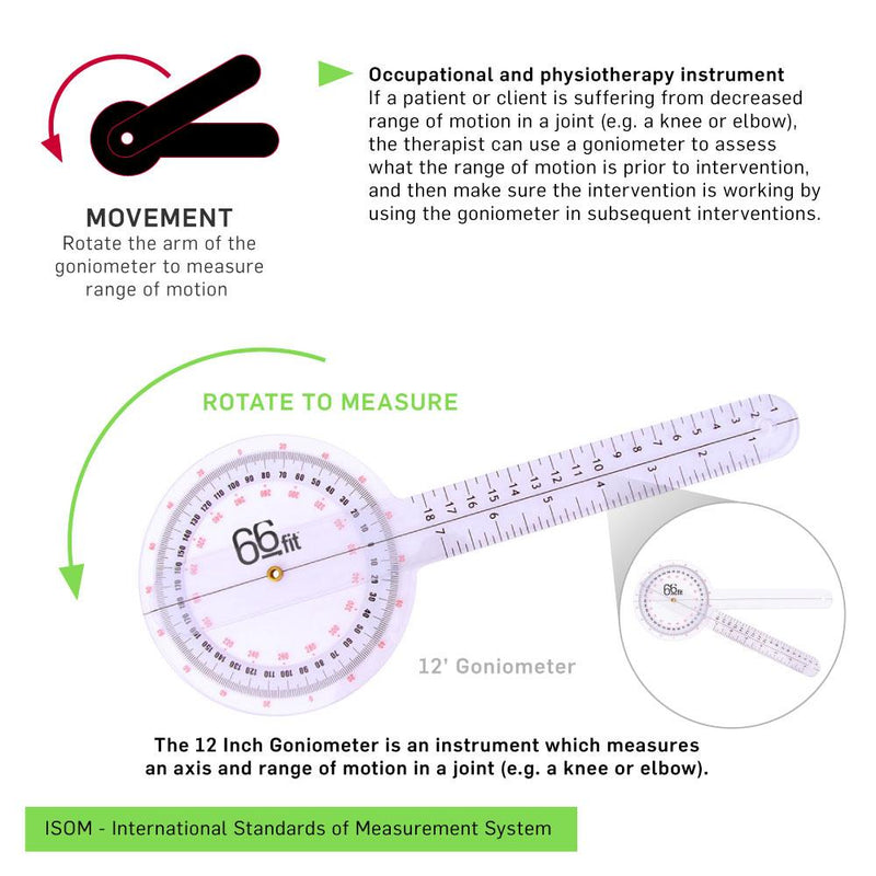 66fit Goniometer - Plastic - 12 Inch