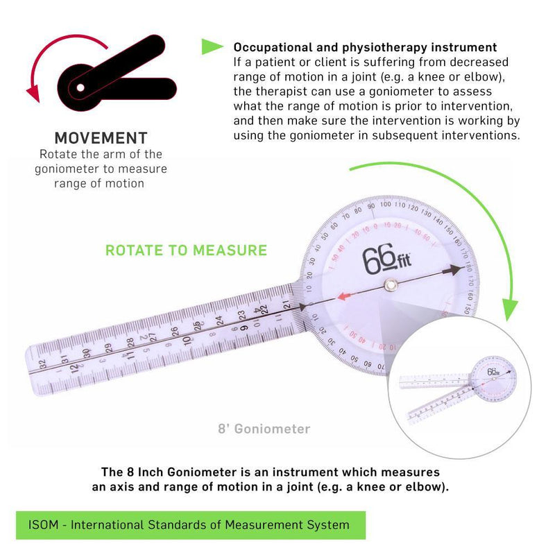 66fit Goniometer - Plastic - 8 Inch