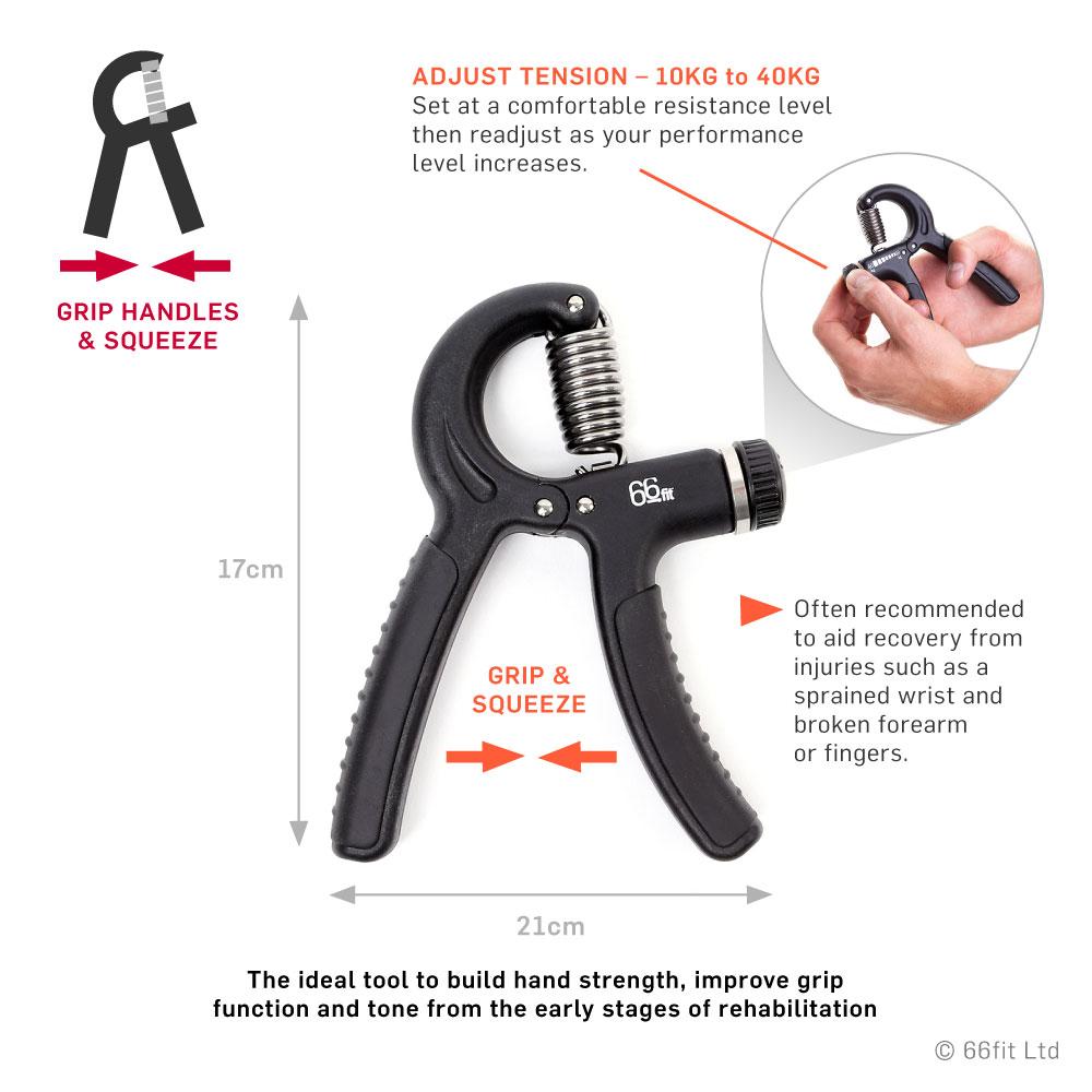 66fit Adjustable Hand Grip Exerciser 10 40kg