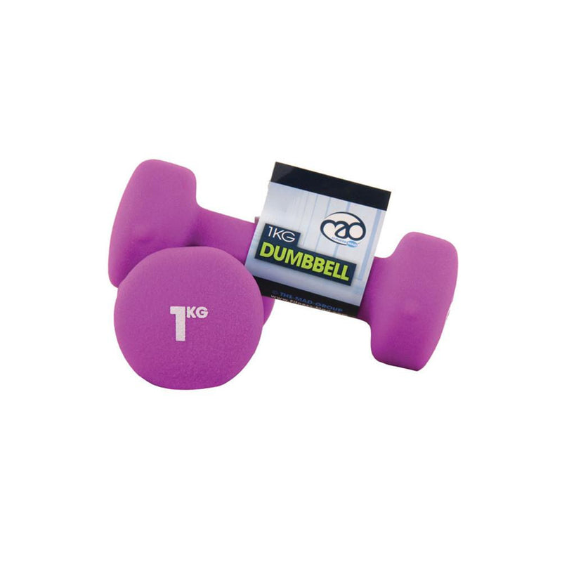 Fitness-Mad Neoprene Dumbbell Set x 0.5kg - 5kg