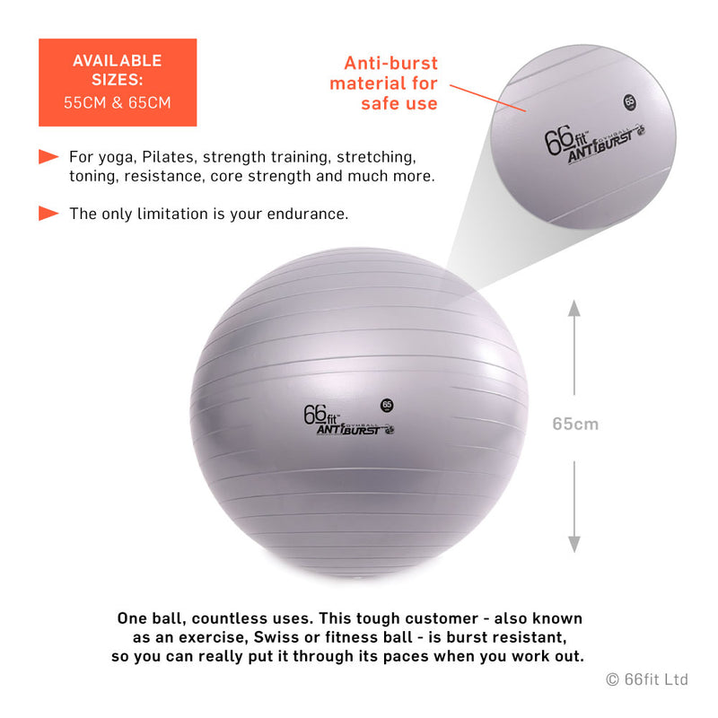 66fit Gym Balls - Burst Resistance 250kg