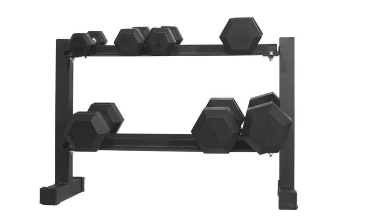 Keep your dumbbells organised and securely stored with the 66fit 32inch Dumbbell Rack.